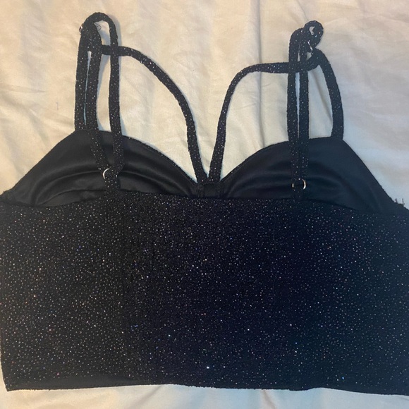 Wild fable glittery, black crop tank top size small - Picture 5 of 6